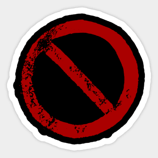 Prohibition sign Sticker